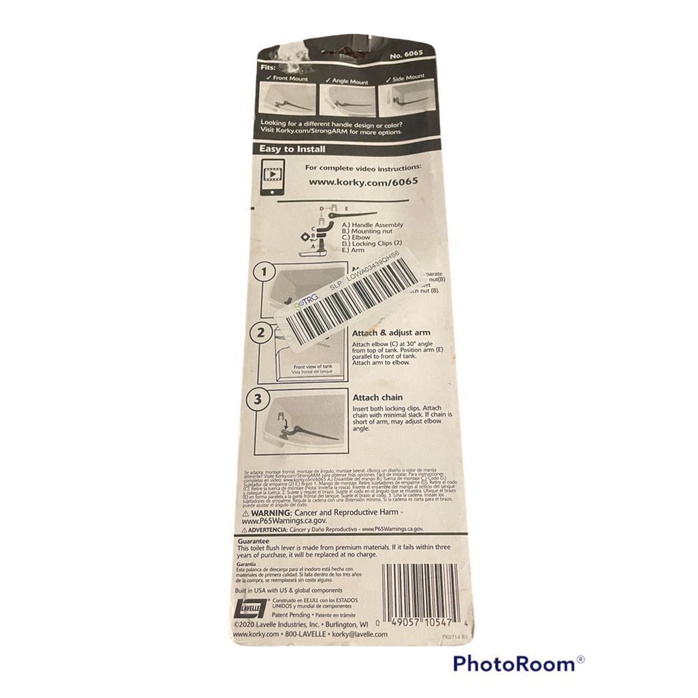 Universal toilet handle